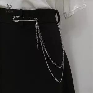 Dây Xích Quần Hai Lớp Punk Mới Có Trâm Cài Áo Dành Cho Nữ Hip Hop Eo Dây Xích Trang Sức Gothic Ro Phụ Kiện [Mina]