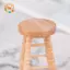 CANAMEK Nhà búp bê Thanh tròn bằng gỗ Phân cao Mô phỏng Đồ trang trí Mini Đồ chơi trẻ em CSF