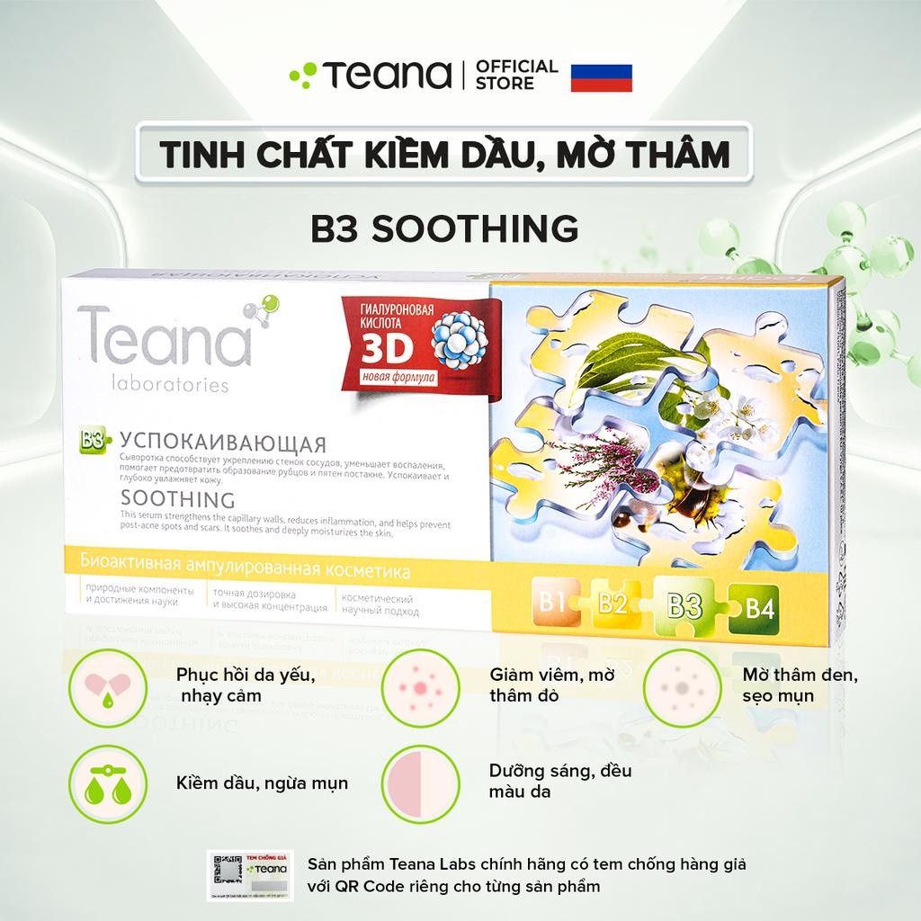 Serum Teana B3 Soothing kiềm dầu, mờ thâm, phục hồi da mụn 10ml/20ml