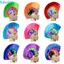 FUHUIOT Ngộ nghĩnh Cockscomb, Tóc Giả Mohawk Màu Lông Tơ, Người Hâm Mộ Chú Hề Disco Tự Nhiên Vô Hình Cầu Vồng Punk Tóc Giả Tiệc Halloween