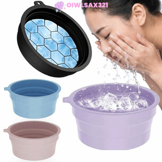 Bát tắm đá mặt OIWLSAX321, Khay đá tích hợp Chậu đá di động bằng silicon, Bát nhúng mặt đa chức năng có thể gập lại cho nữ Cô gái