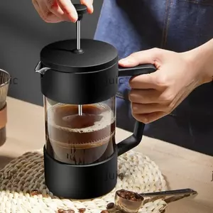 Nồi pha cà phê ép kiểu Pháp JUIC, Máy pha cà phê trà chịu nhiệt thủy tinh Borosilicate, Máy pha trà di động 350 / 600 / 1000ML