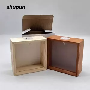 Khung hộp bóng đèn Led SHUPUN, Đèn ngủ mềm mại Khung trang trí DIY ấm áp, Khung ảnh trong suốt bằng gỗ hai mặt để trang trí nhà cửa