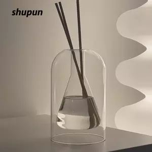 Hộp đựng SHUPUN, Chai khuếch tán trong suốt Reed, Hương thơm Stick Tinh dầu khuếch tán hiện đại