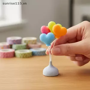 SRVN 1 12 Mô hình bóng bay hình trái tim 3D thu nhỏ để trang trí cảnh bàn ăn nhà búp bê.