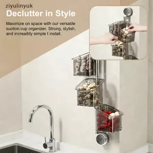 Ziyulinyuk Trong Suốt Treo Tường Giỏ Chứa Đồ Đa Chức Năng Sắp Xếp Ra Cho Nhà Bếp Phòng Tắm Phòng Ngủ Trang Trí Nhà VN