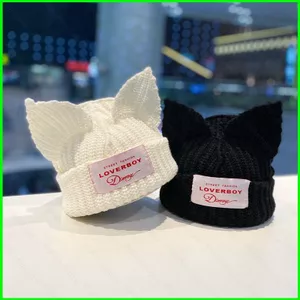 HT3 NCT WayV HENDERY Mũ beanie mèo dành cho nữ Mũ dệt kim cho nam Mũ beanie cho trẻ em Phong cách thường ngày Unisex TH3