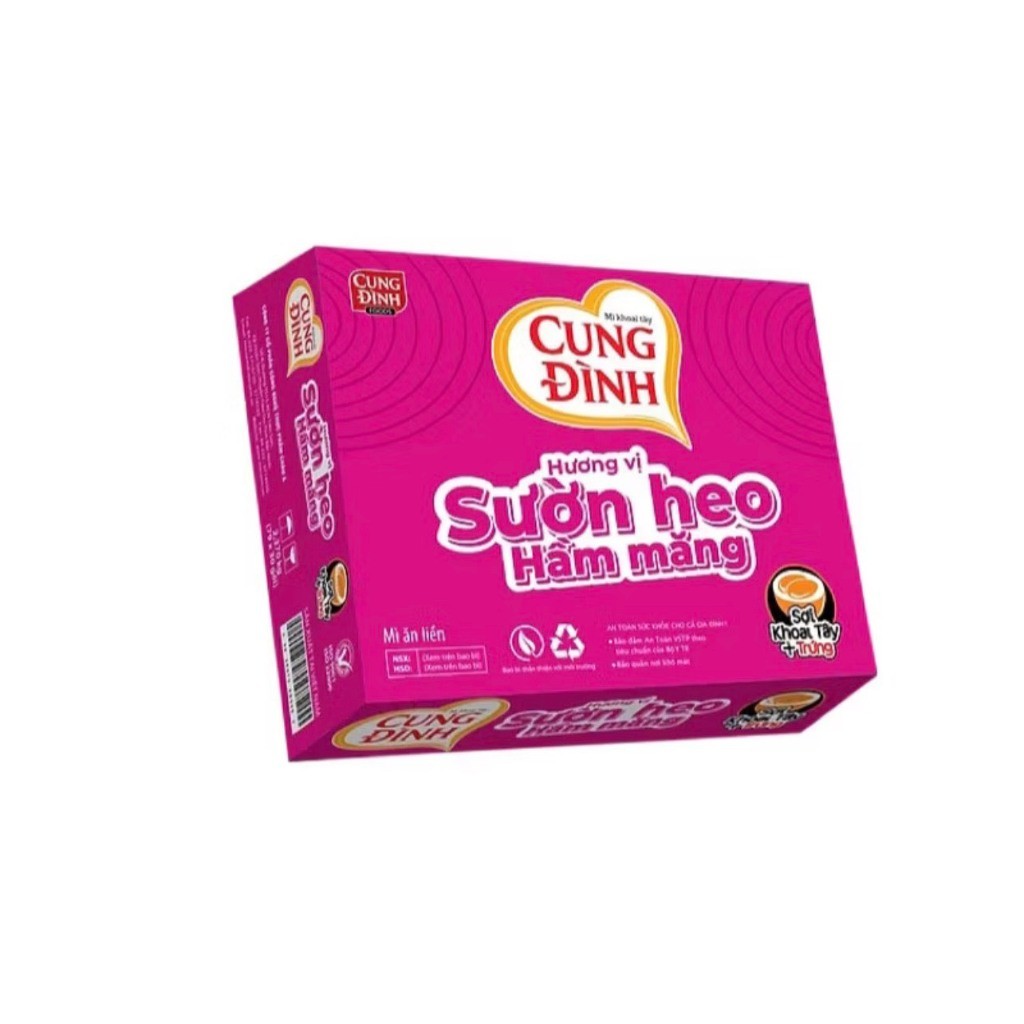 THÙNG MÌ TÔM CUNG ĐÌNH ĐỦ VỊ / THÙNG 30 GÓIx80G