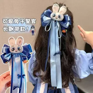 Động Vật Cảnh Sát Trẻ Em Nơ Thỏ Kẹp Tóc Tai Thỏ Trang Trí Thành Phố Bé Gái Mũ Đội Đầu Tinh Tế Kẹp Tóc Kẹp