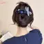HFSHY 1 Cái Nữ Tóc Barrette Xanh Kẻ Sọc Nơ Nút Trang Trí Nhẹ Nhàng Tay Không Tóc Kẹp Hư Tổn Cho Hẹn Hò Hàng Ngày VN
