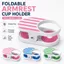 Kẹp giữ cốc FANIELLAPOWELL, ABS Dễ dàng cài đặt Giá đỡ đồ uống kẹp, Họa tiết sọc an toàn Giá đỡ chai để bàn nhẹ Dã ngoại ngoài trời