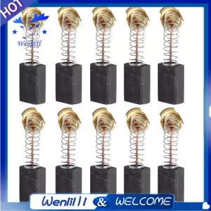 10 chiếc 17 × 13 × 7mm Công cụ điện Bàn chải Carbon động cơ 999038 Cho Đen + vàng + bạc