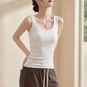 Áo Vest Nữ Mùa Hè Modal Dệt Kim Sling Mỏng Phong Cách Chống chói Đáy Áo Sơ Mi Nữ Bên Trong Mặc Mỏng Phù Hợp Với Áo Ngoài K6LT