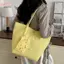 HFSHY Jelly Color PVC Túi Tote Trong Suốt Nữ Túi Đeo Vai Dung Tích Lớn Chống Thấm Nước Người Mua Sắm Túi Trong Suốt Top Tay Cầm Túi Xách VN