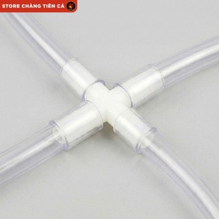 Đầu Nối 4 Dây Oxy - Nối Chữ Thập - Bể Cá Kích Thước Tiêu Chuẩn 4x6mm - Phụ Kiện Thủy Sinh