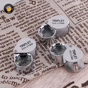 {TB & Bag} Triplet Jewelers Kính lúp mắt Kính lúp trang sức kim cương có hộp.