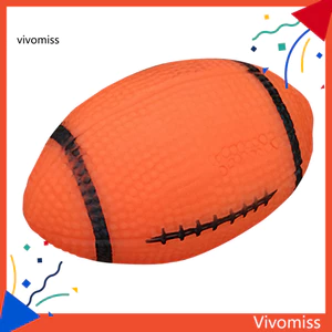 Pet Puppy Chew Cắn Bóng Rugby Squeaker Squeaky Huấn Luyện Âm Thanh Đồ Chơi Quà Tặng Cho Chó