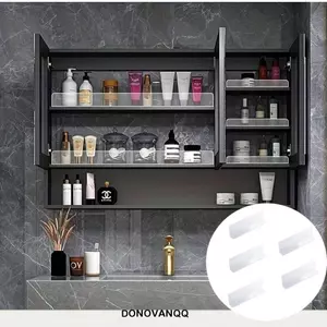 DONOVANQQ 5 Tấm chia kệ, Bộ chia kệ siêu thị hình chữ L 20 / 30 / 40cm, Bộ chia sản phẩm Hạng nặng trong suốt Clear View Bàn làm việc Khoảng cách cửa hàng tiện lợi