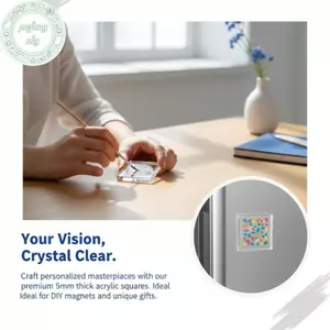 PUSKY 10 Cái Vuông Tròn Từ Tấm DIY Tủ Lạnh Nam Châm Chất Liệu Bộ Cho Trường Giảng Dạy Tủ Lạnh Trang Trí VN