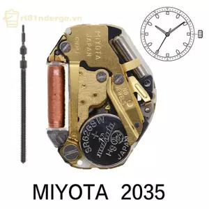 GE Miyota Super 2035 Phong trào thạch anh Nhật Bản GOLDEN 2035 Đồng hồ ba tay - Bánh răng kim loại bền Hiệu suất chi phí tốt nhất VN