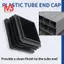 10 Chiếc Nhựa Vuông Trống Cuối Nắp Ống Chèn 38mm x 38mm