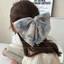 Pháp Hoa Hồng In Nơ Streamer Tóc Nữ Phong Cách Mới Đuôi Ngựa Kẹp Đầu Sau Thời Trang Cá Mập Kẹp A1PJ