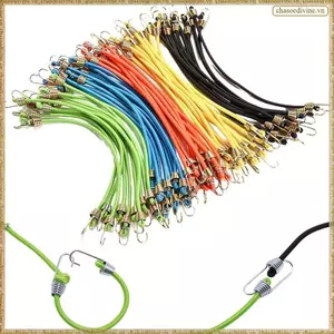 Dây Bungee Nhỏ Có Móc 12 Gói, Dây Đàn Hồi Cao Su Có Thể Điều Chỉnh Cho Giá Treo Mái Hành Lý Ngoài Trời