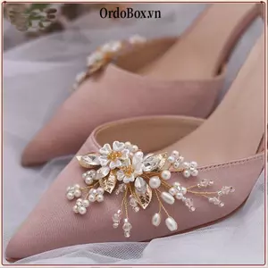 ORDOBOX 2 Chiếc (1 Đôi) Kẹp Giày Kim Cương Giả Có Thể Tháo Rời Cao Gót / Giày Bốt Tiệc Cưới Cô Dâu Khóa Trang Trí