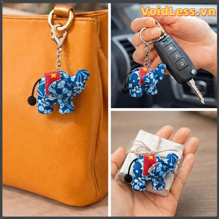 Móc khóa voi không cần VOIDLESS, Móc khóa Ganesha bằng vải Thái Lan, Quà tặng du lịch bằng tay màu sắc ngẫu nhiên thủ công truyền thống