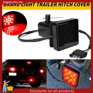 2Inch hun khói 15 đèn phanh DRL Trailer Hitch Cover Fit kéo & kéo có Pin 12V