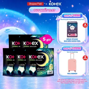 Combo 2/Combo 5/Băng vệ sinh quần Kotex Ban Đêm Thảo Dược Herbal L-XL 2 miếng