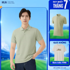 Áo Thun Polo Nam Cao Cấp HLA Màu Vàng Nâu - Áo Thoáng Khí, Thoải Mái Vận Động