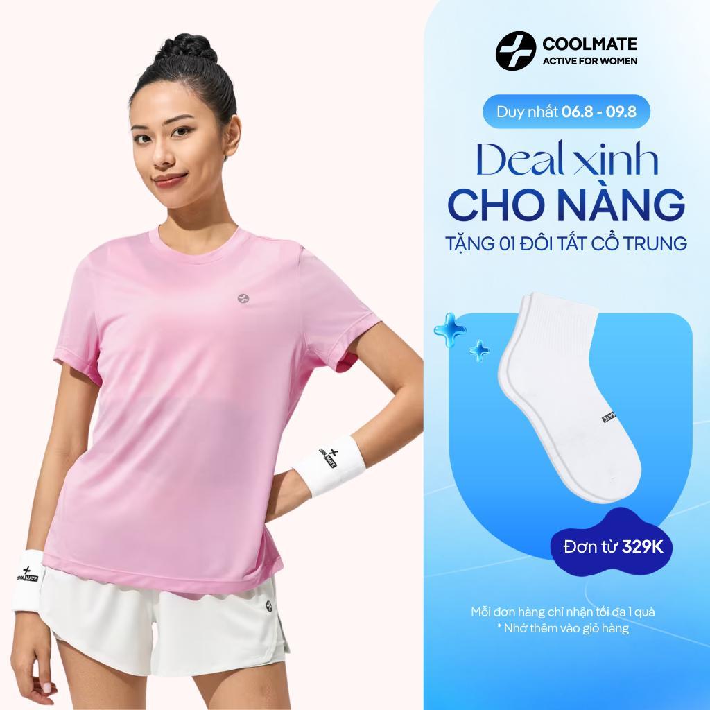 [329K TẶNG QUÀ] Áo thun thể thao nữ chạy bộ Core Tee siêu nhẹ, thấm hút, nhanh khô - Coolmate Active For Women