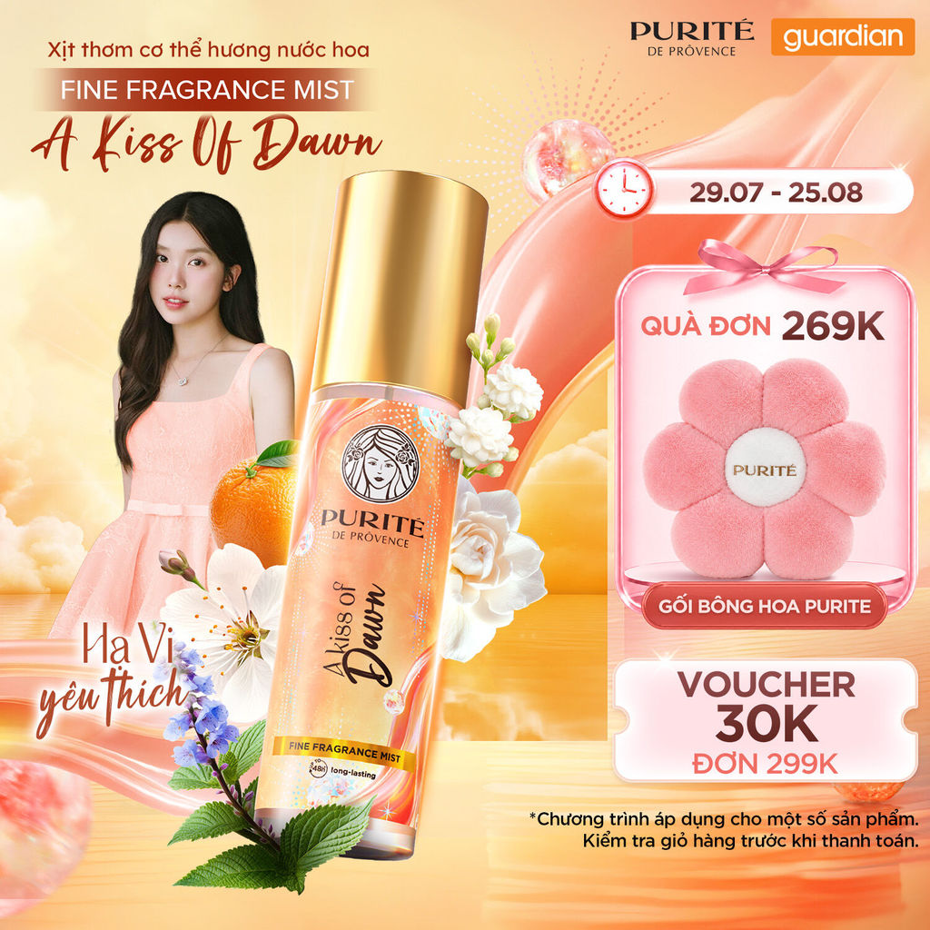 Xịt Thơm Body Mist Purité Hương Nước Hoa Cao Cấp A Kiss Of Dawn Lưu Hương 48h 100ml | Guardian Việt Nam