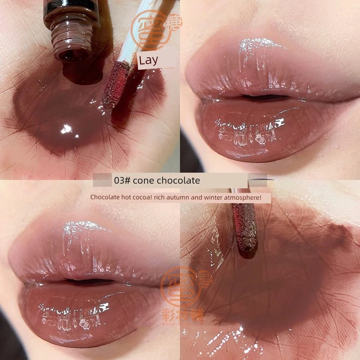 son bóng lì lâu trôi son bóng chính hãng Nữ Hàn Quốc Độ bão hòa thấp Màu xám lạnh Gương Tím Bóng Nước Son Bóng Dưỡng Ẩm Son Bóng Niche Màu Khỏa Thân ins Lạnh Nữ
