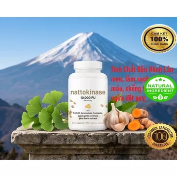 Viên Nattokinase 10,000 FU, Bổ Sung Sức Khỏe Tế Bào, Tăng Cướng Sức Khỏe Tim Mạch, Chống Đột Quỵ_RẤT RẺ|Z
