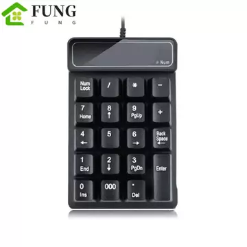 Bàn phím số không dây FUNG 2.4G, 19 phím Máy tính chống nước Bàn phím nhỏ Bluetooth, Bàn phím có dây di động Cảm giác cơ học Bàn phím số USB Mini Đồ dùng kế toán