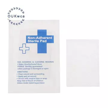 OUKwca 10 Chiếc Tấm Gạc Chống Thấm Nước Miếng Lót Không Dính Bộ Sơ Cứu Vết Thương Băng Băng Băng Gạc Y Tế Vô Trùng Mới