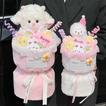 🔥Bouquet gấu bông tặng bạn gái Làm Quà Tặng Bạn Gái Trang trí phòng ngủ góc kawaii Dễ thương Cửa Hàng Hoa Thành Phẩm Búp Bê Cừu Bó Hoa Bạn Gái Quà Tặng Sinh Nhật Cho Bạn Gái Tanabata Búp Bê Ngày Lễ Tì