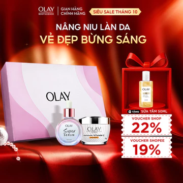 [GIFT BOX] Combo Olay Super Serum 5 Trong 1 + Kem Dưỡng OLAY Luminous Niacinamide & Vitamin C/AHA