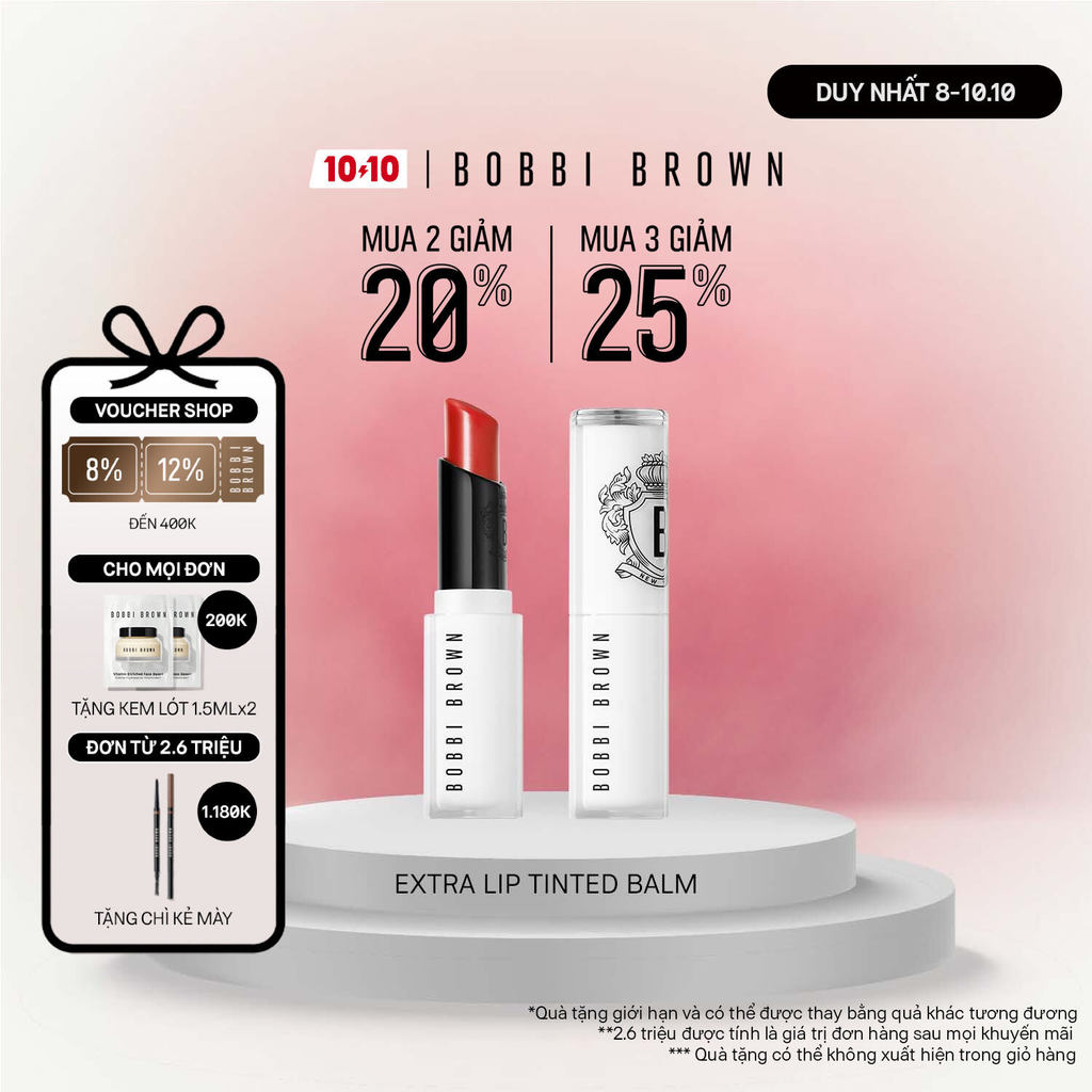 【NEW】Son Dưỡng Bobbi Brown Extra Lip Tinted Balm | Dưỡng ẩm & Giúp môi căng mọng