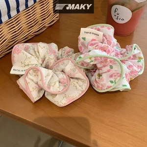 Newwellknownepic Thời Trang Hàn Quốc Hoa Scrunchies Nữ Cô Gái Tóc Co Giãn Dây Cao Su Phụ Kiện Buộc Tóc Dây Dây Mũ Đội Đầu VN