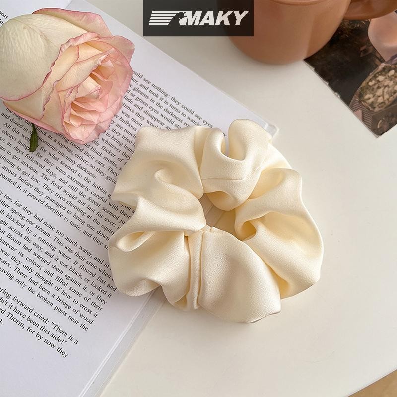 Newwellknownepic Nữ Lụa Scrunchie Co Giãn Handmade Nhiều Màu Tóc Đuôi Ngựa Giá Đỡ Phụ Kiện Tóc VN