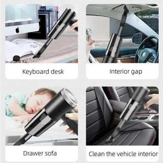Máy hút bụi ô tô không dây JKDESIGN, Máy hút bụi cầm tay hút mạnh công suất cao 120W, Công cụ làm sạch ô tô cầm tay sử dụng kép bền bỉ