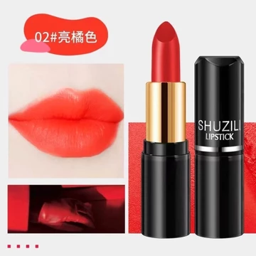 Son môi màu cam nhạt Matte Son môi nhung chống thấm nước Son môi dính 8 màu gợi cảm chống dính Cốc trang điểm lâu trôi Son môi rắn dưỡng ẩm