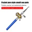 Thanh Bỏ Túi Siêu Ngắn Thanh Thép Thanh Câu Cá Micro Nhỏ 1m 1.4m 1.6 Cuộn Trống Câu Cá Đá mới