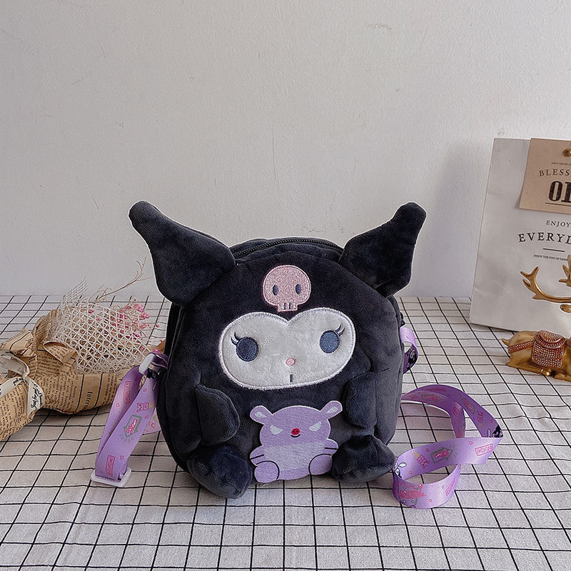 Mới Kuromi Sang Trọng Túi Mùa Hè Búp Bê Dễ Thương Túi Pudding Chó Trẻ Em Hoạt Hình Mặt Dây Chuyền Túi