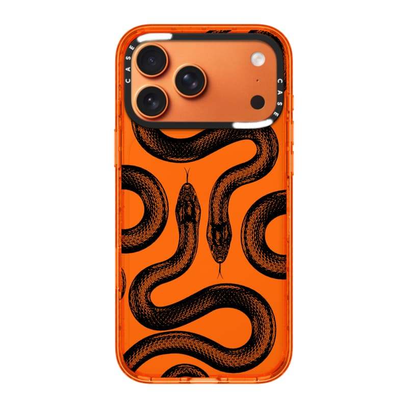 CASECASE X Black King Snake Case Cam Trong Suốt Cứng Hút Từ Tính Tác Động Dành Cho Apple IPhone 12 13 14 15 16 17 Pro Max Air Plus Có Hộp