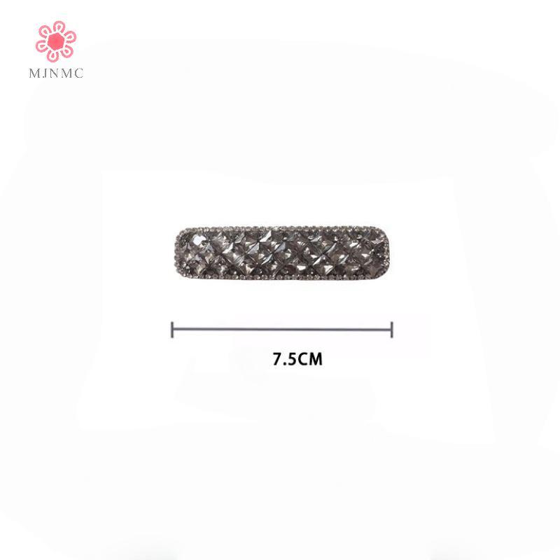 Kẹp tóc pha lê sang trọng với đá zircon đa sắc, phụ kiện thời trang mới