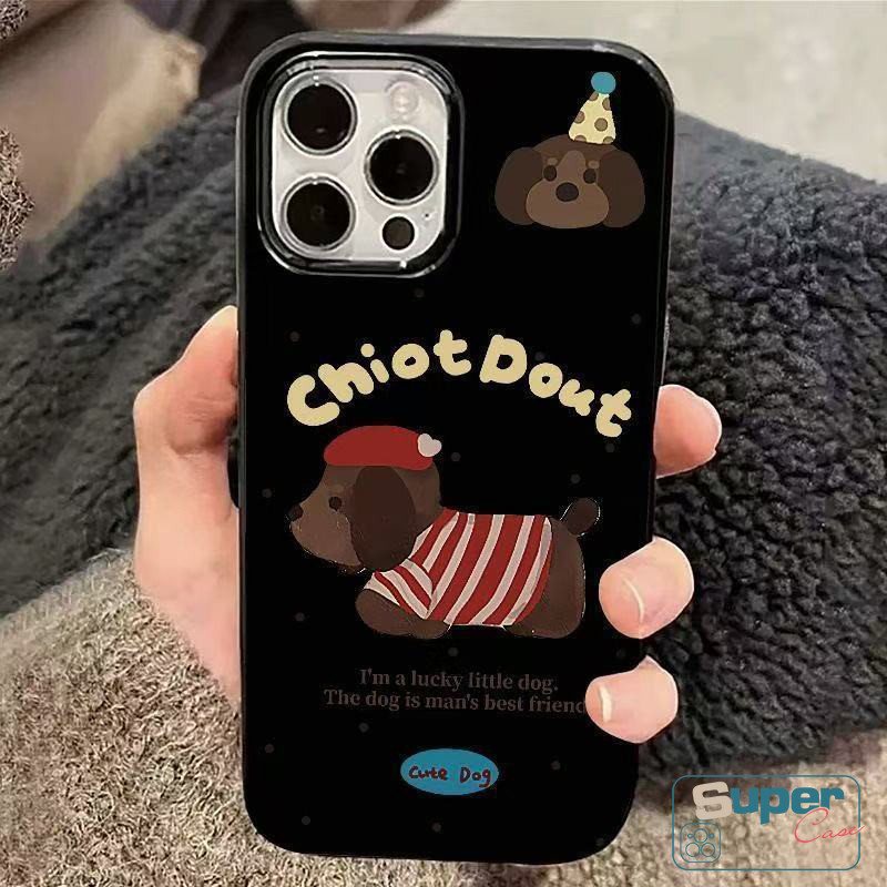 Ốp Lưng Tương Thích Cho IPhone 17 15 13 11 16 14 12 Pro Max Air 17 13 12 16 15 14 Pro 6s 7 8 16 15 14 6 Plus XR X XS Max SE 2020 Bạn Bè Hoạt Hình Dễ Thương Con Chó Con Bảng Chữ Cái Bìa mềm Doodle